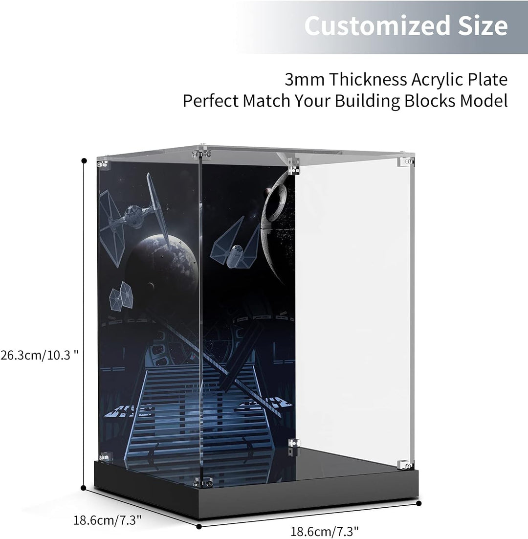 cooldac Acryl Vitrine Box für Lego Darth Vader Helm 75304 Modellset Staubdicht Transparent Klar Disp