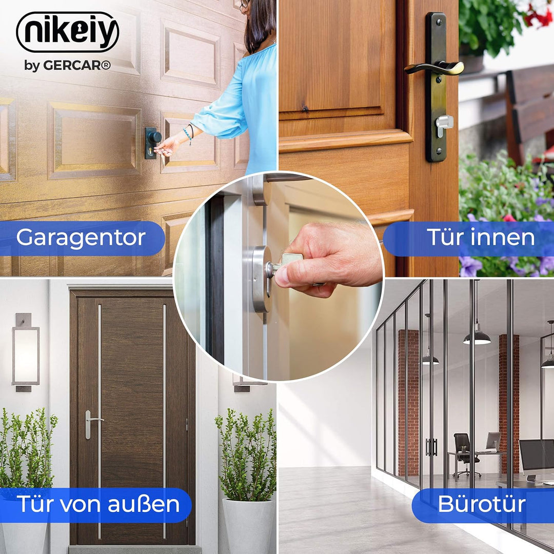 GERCAR Pro Gleichschliessend 4x Schliesszylinder 30/45 Set 4 Profilzylinder inkl. 20 Schlüssel - 75