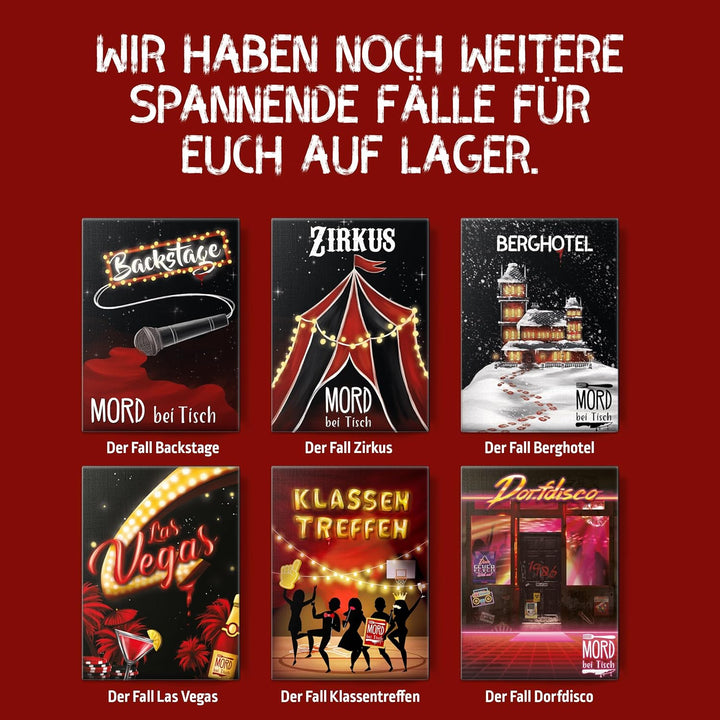 MORD bei Tisch Krimidinner für Zuhause - 4 bis 6 Personen - Der All Inclusive Fall - Das Krimi Spiel