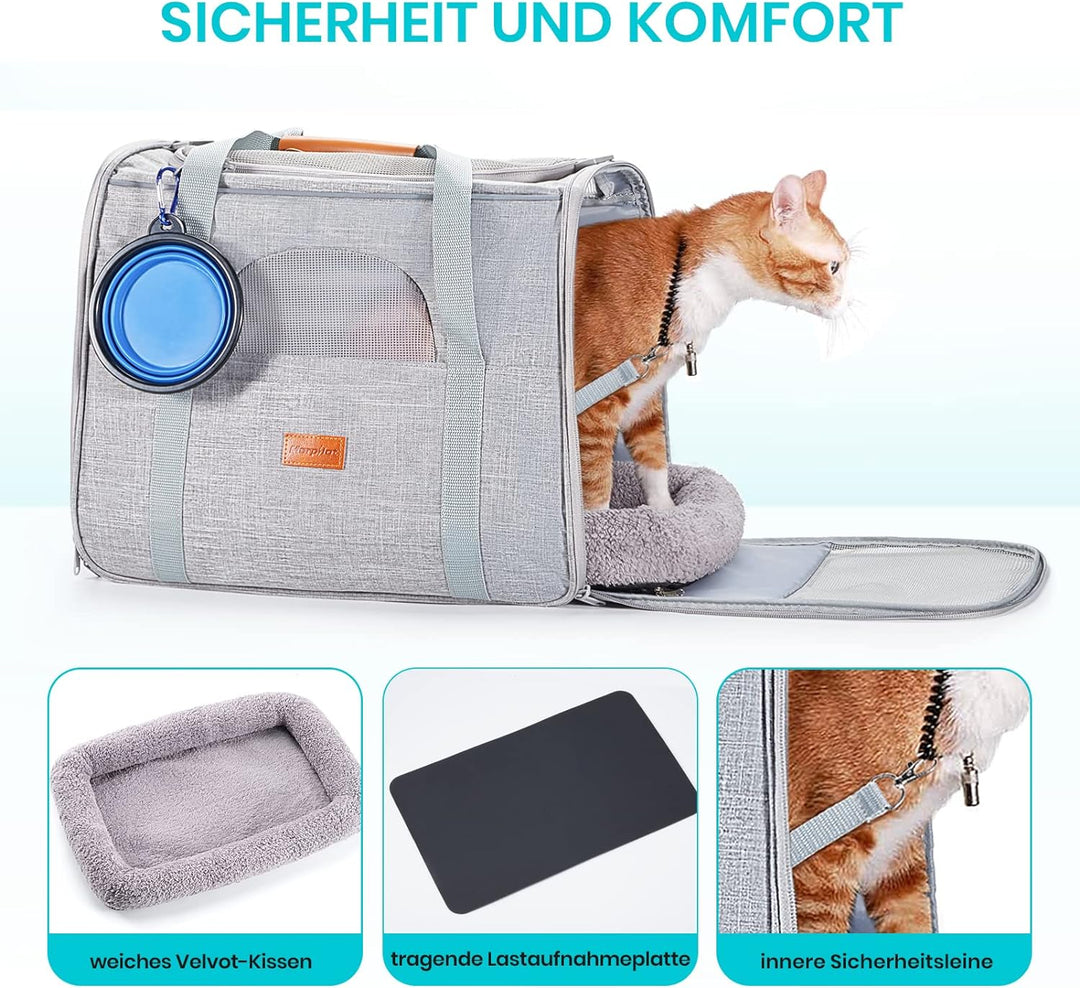 Morpilot Transportbox Katze Katzen transportboxen, Faltbare katzentasche transporttasche, hundetrage