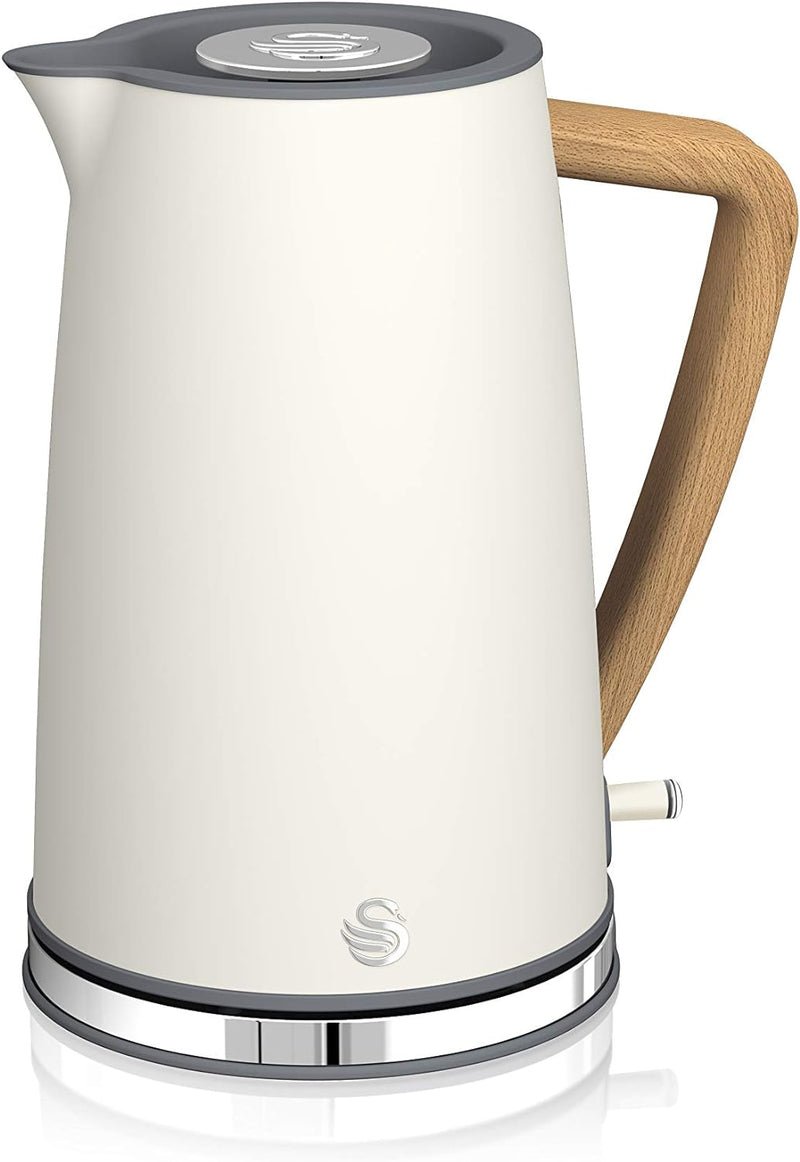 Swan Nordic Ultra Schneller elektrischer Wasserkocher, kabellos, modernes Design, 1,7 l, 2200 W, Gri