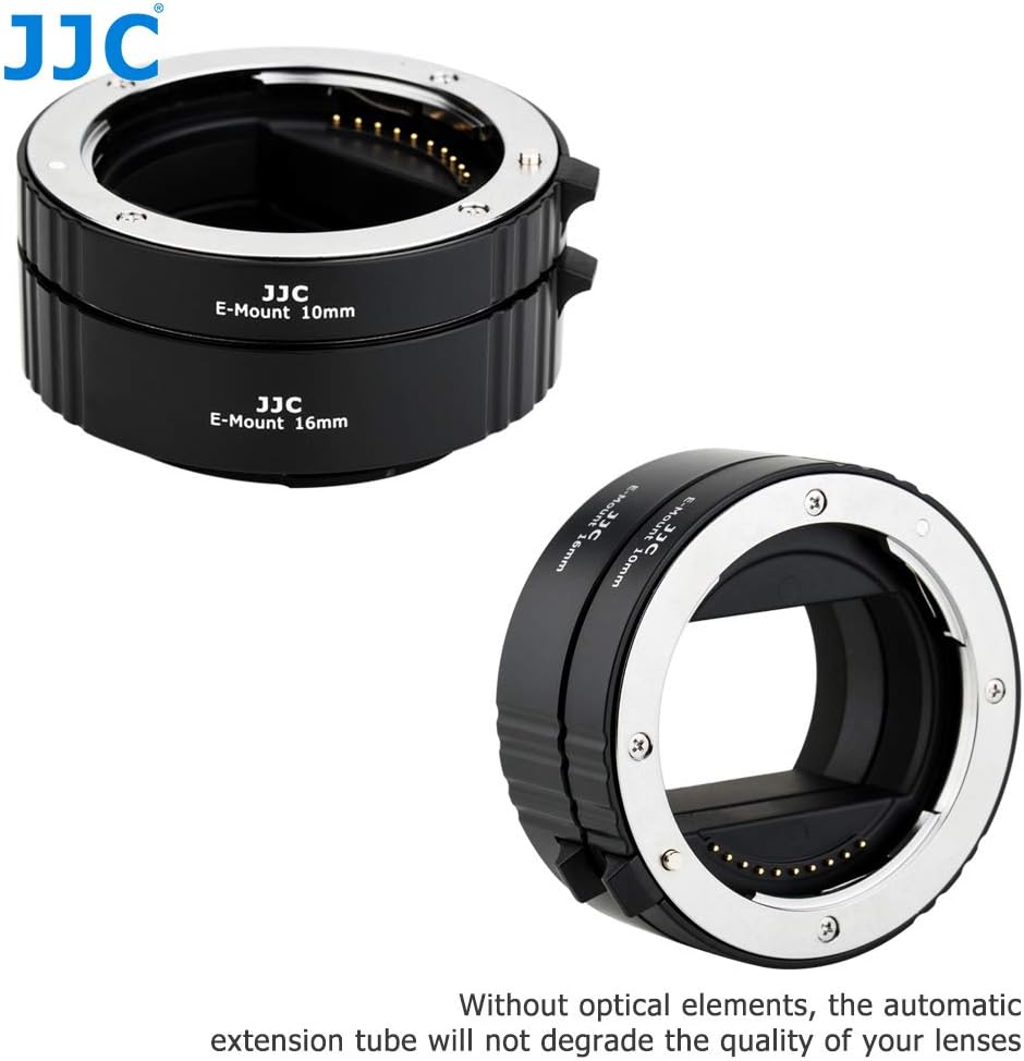 JJC Autofokus-Zwischenringe (AF) mit TTL-Belichtung für Makrofotographie 10mm und 16mm (Passen für S