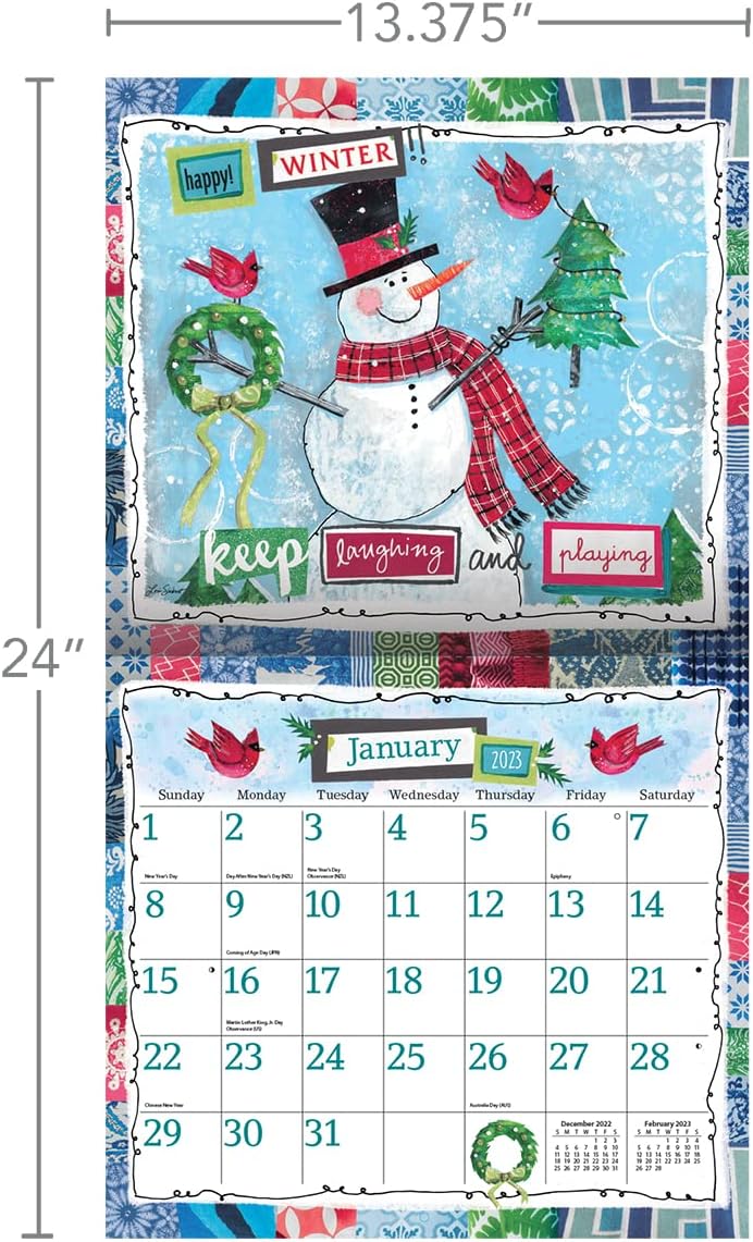 LANG Happy Life Wandkalender 2023