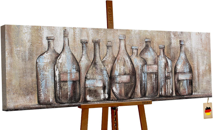 YS-Art Abstrakt Acryl Gemälde auf Leinwand Theke handgemalt Wandbilder Wohnzimmer modern Wohndekor D
