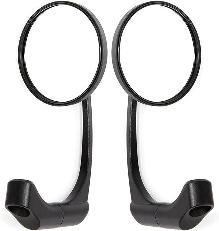 Runder Motorrad Seitenspiegel Universal 10mm Motorrad-Rückspiegel für Cafe Racer (Schwarz), Schwarz