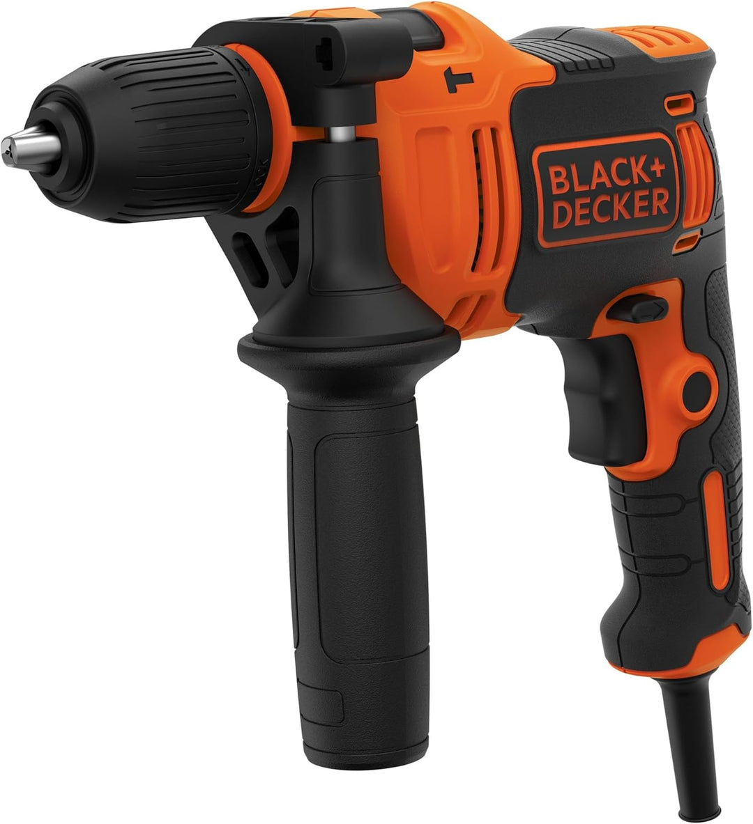 Black+Decker BEH710 1-Gang Schlagbohrmaschine (710W, Schlagbohrer, 13mm Schnellspannbohrfutter, kons