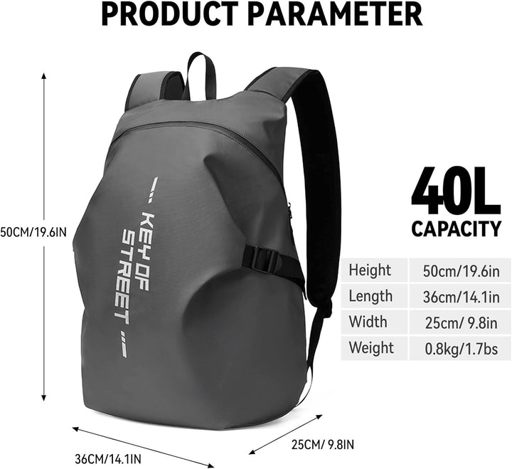 Motorradrucksäcke für Herren, wasserdichter Helmrucksack, Motorradzubehör, Laptoptaschen, Reiserucks