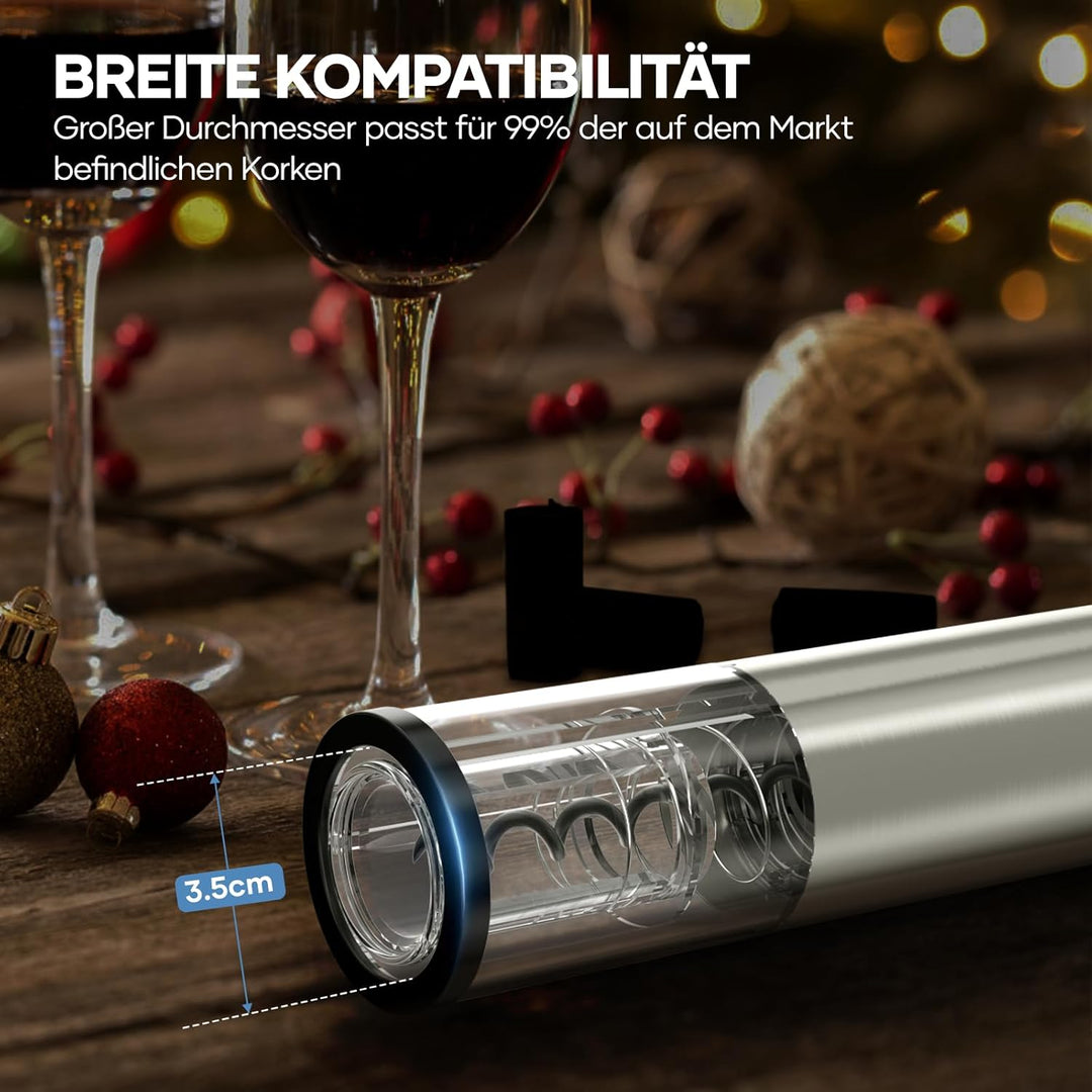 Crenova 4-in-1 Elektronischer Weinöffner, wieder aufladbarer automatischer Korkenzieher Weinflaschen