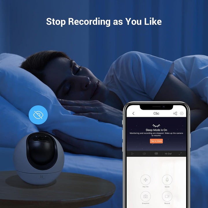 EZVIZ 2K WLAN Überwachungskamera Innen, 360° WLAN Kamera mit Personenerkennung, Auto Tracking und St