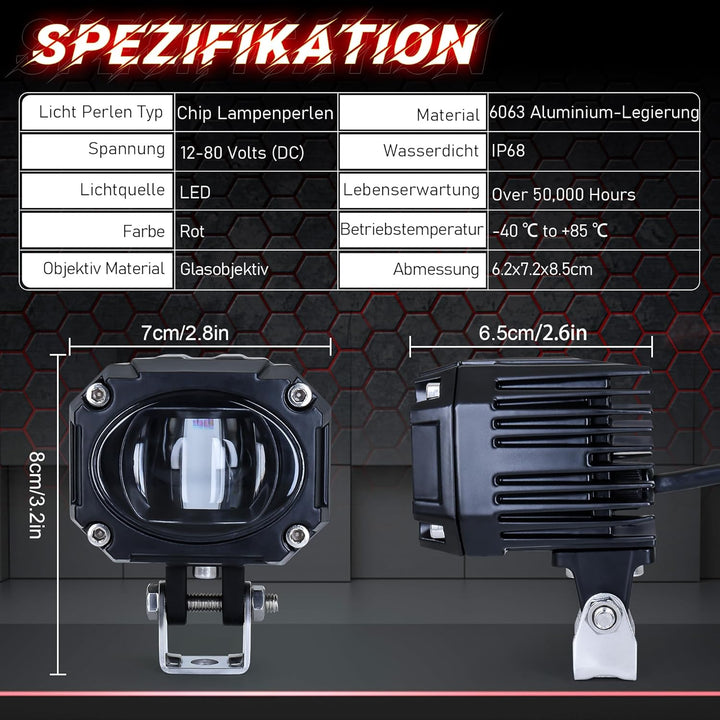 LED Gabelstapler Lichter rote LED gerade Linie Gabelstapler Sicherheitslicht 10W DC 10-80V Lagerhaus