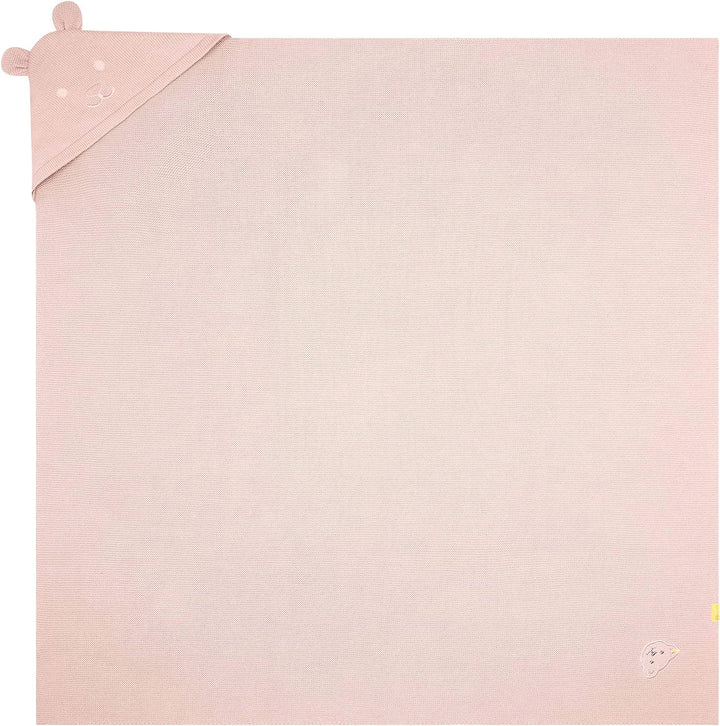 Steiff Unisex Baby Basic Decke Strick GOTS, Silver Pink