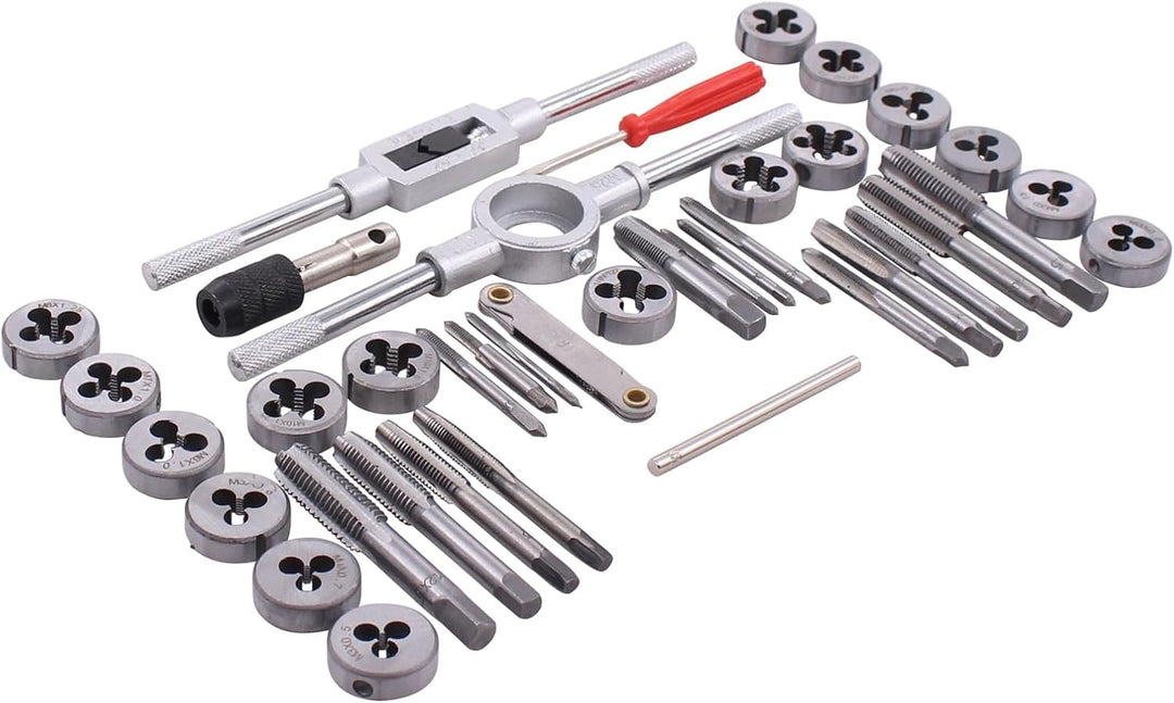 Gewindeschneider Satz 40tlg Gewindebohrer Metrisch M3-M12 Fein Gewinde Schneider Bohrer Werkzeug Set