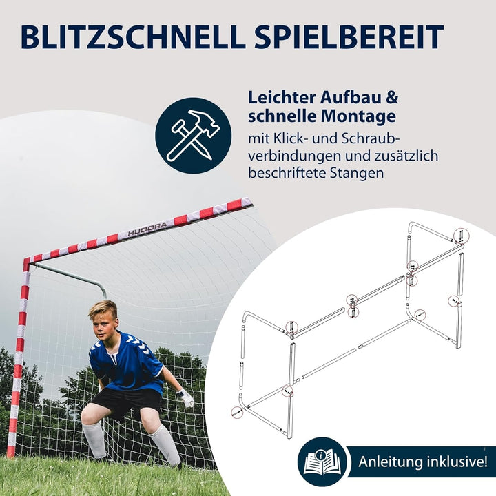 HUDORA Fussball-Tor Allround 300 - Fussballtor Garten - 76906