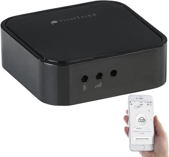 VisorTech Türzylinder: Elektronischer Tür-Schliesszylinder, Transponder, App, IP65, m Gateway (Elekt