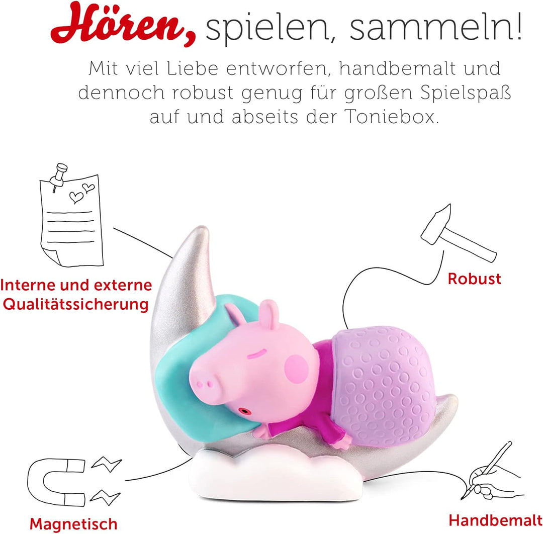 tonies Hörfigur für Toniebox, Peppa Wutz – Gute Nacht Geschichten, Hörspiel für Kinder ab 3 Jahren,