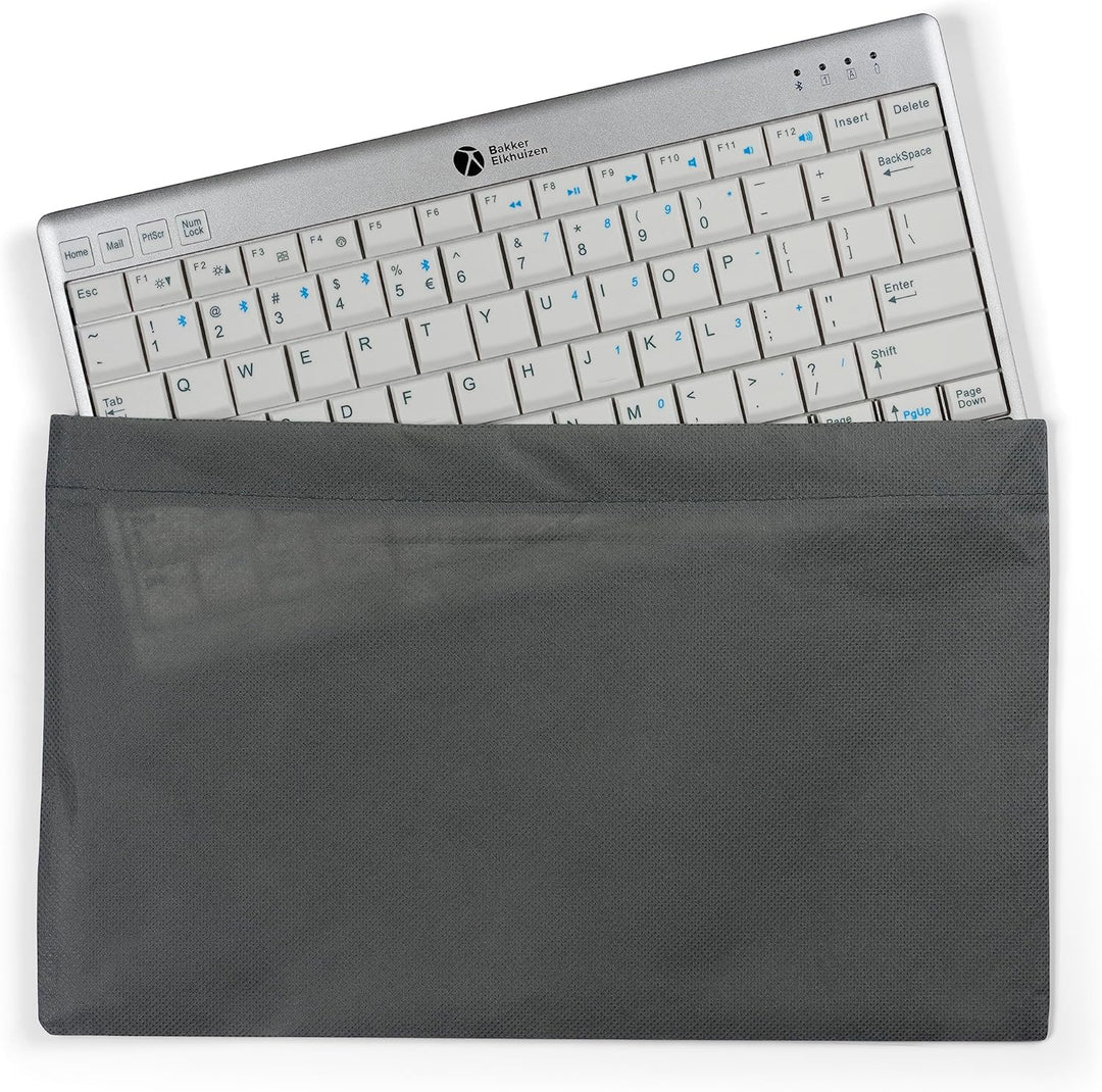 BakkerElkhuizen UltraBoard 950 Wireless, Kompakttastatur, US-Layout QWERTY, Hellgrau/Weiss