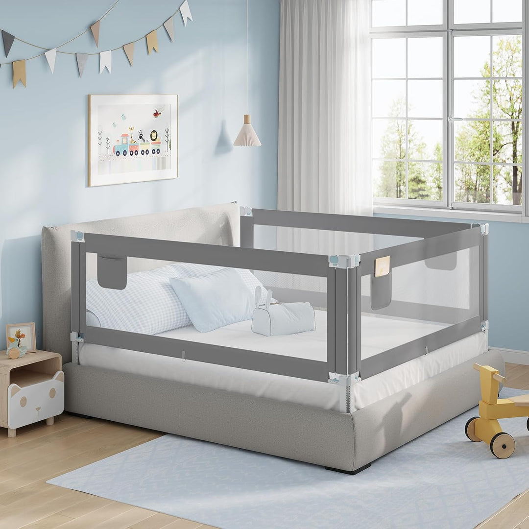 WOLTU Bettgitter, 150 cm Bettschutzgitter für Kinder Baby, Rausfallschutz Bett Boxspringbett Kinderb