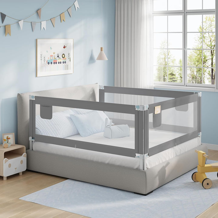 WOLTU Bettgitter, 150 cm Bettschutzgitter für Kinder Baby, Rausfallschutz Bett Boxspringbett Kinderb