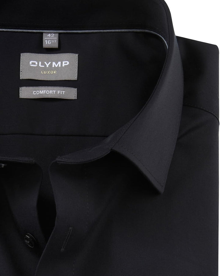OLYMP Herren Businesshemd Langarm Luxor,Satin,Comfort fit,New Kent 41 Graphit 69, 41 Graphit 69