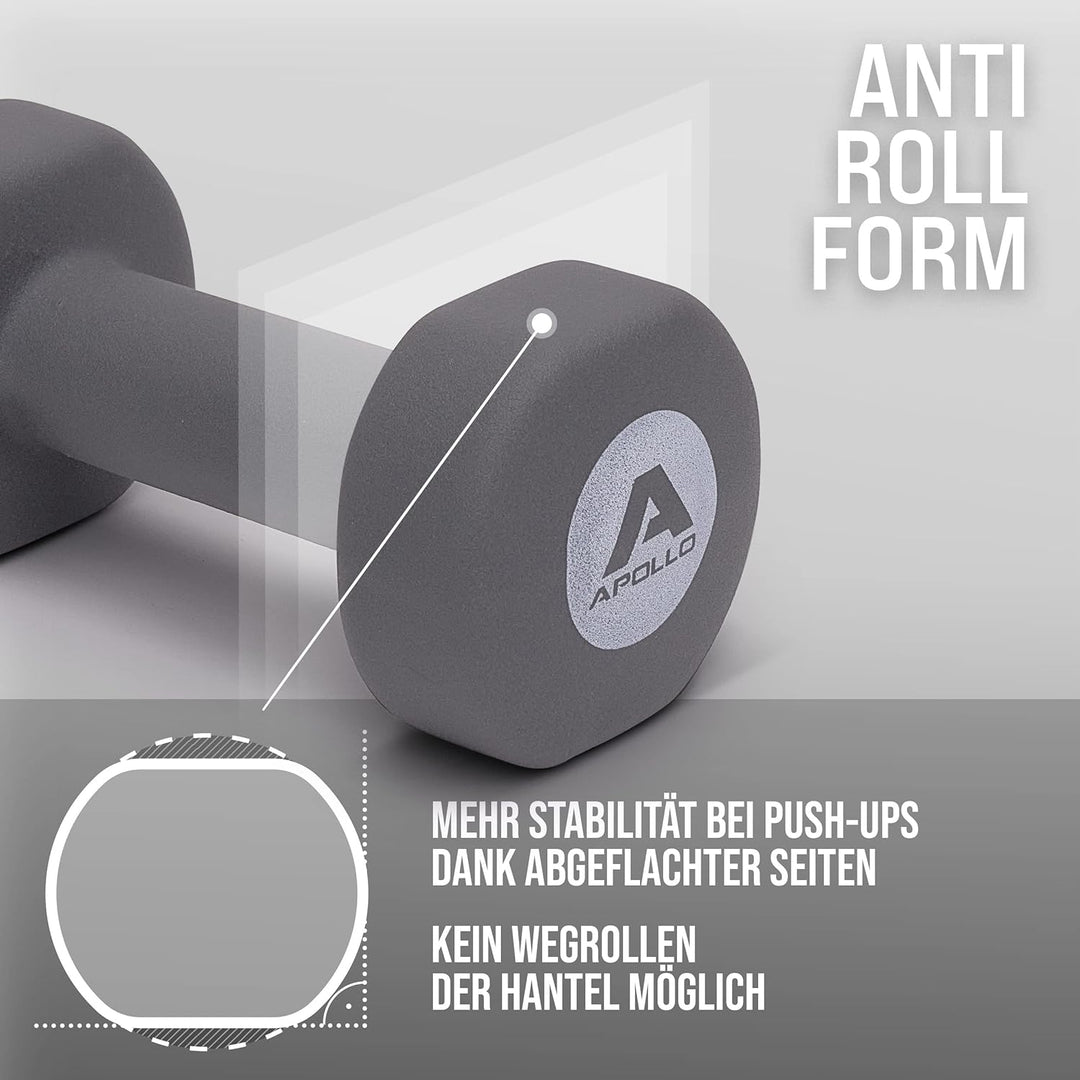 Apollo Hantel Set Kurzhantel | 2 Hanteln | 2er Hantelset | Gewichte für Krafttraining | Kurzhanteln