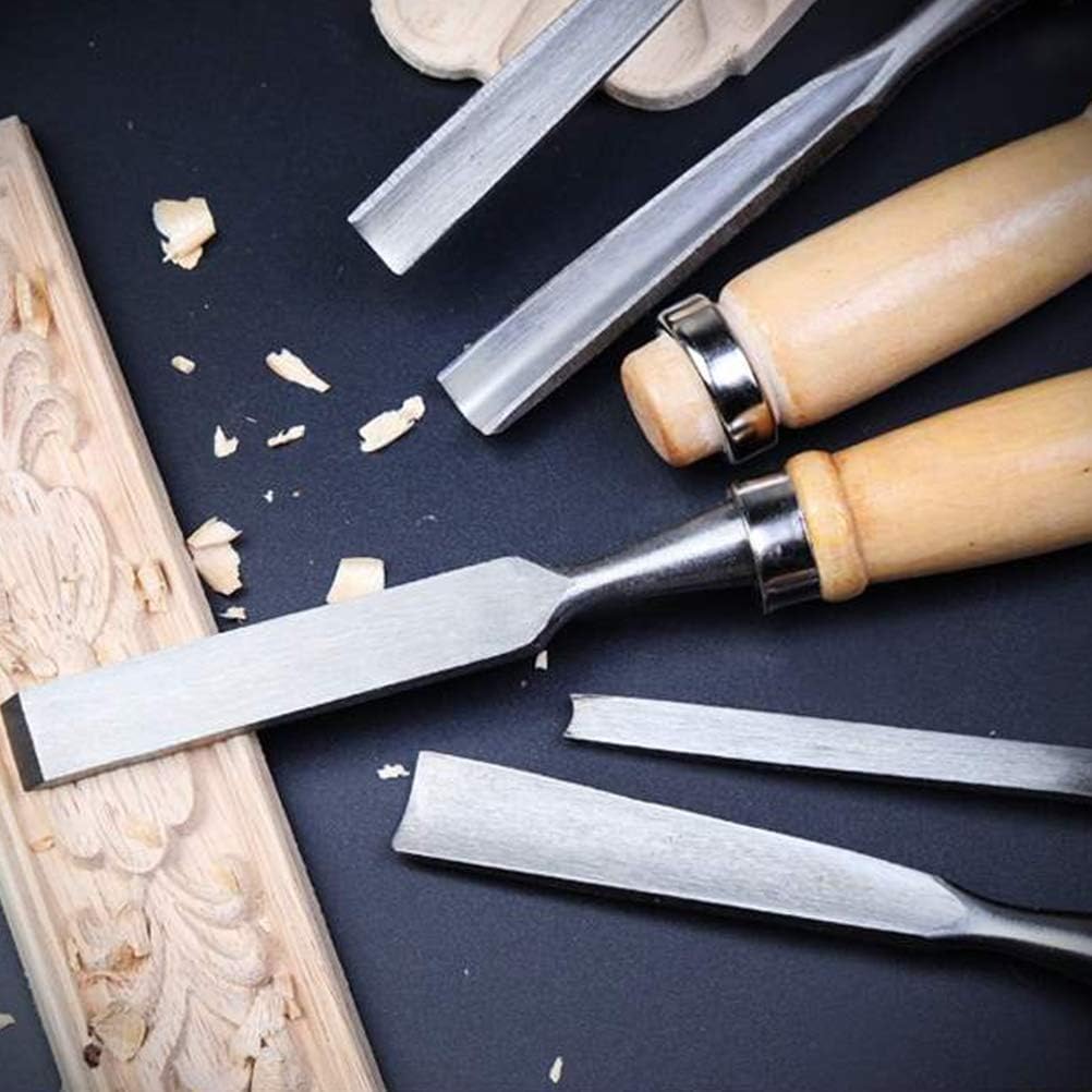 TIMESETL 14Stück Hohlbeitel Stechbeitel Meissel Set, Stechbeitelsatz Holzschnitzerei Hand Meissel We