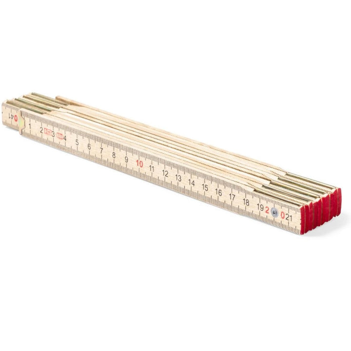 10 Stück Zollstock Metermass Gliedermassstab aus naturbelassenem Holz 2 Meter für Handwerk und Heimw