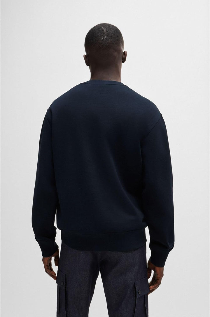 HUGO BOSS Herren Webasiccrew Sweatshirt S Dark Blue404, S Dark Blue404