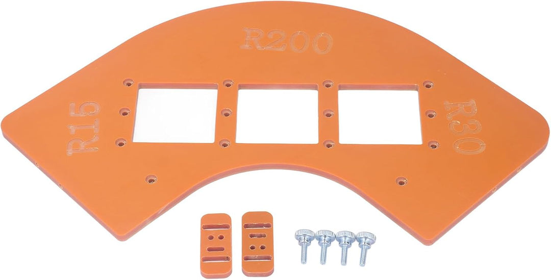 Fräser-Eckradius-Schablone, Radius-Jig-Fräser-Schablone, R15 R30 R100 R200, Holzbearbeitungs-Eckradi