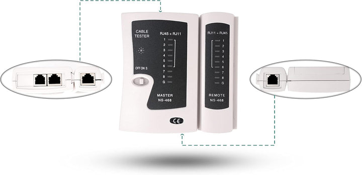 BIGtec Crimpzange RJ45 - Kabeltester Leitungs-Tester RJ 45 RJ11 RJ12 - LSA Anlegewerkzeug Auflegewer