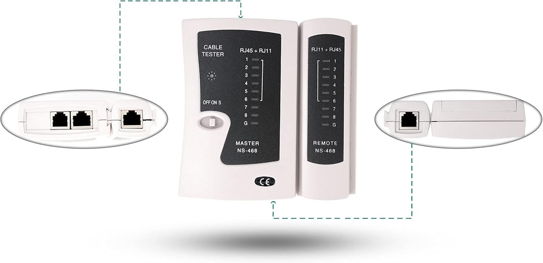 BIGtec Crimpzange RJ45 - Kabeltester Leitungs-Tester RJ 45 RJ11 RJ12 - LSA Anlegewerkzeug Auflegewer