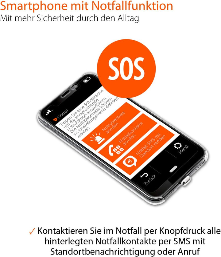 Gigaset GS195LS Smartphone für Senioren Made in Germany mit 3GB RAM ohne Vertrag – mit individuellem