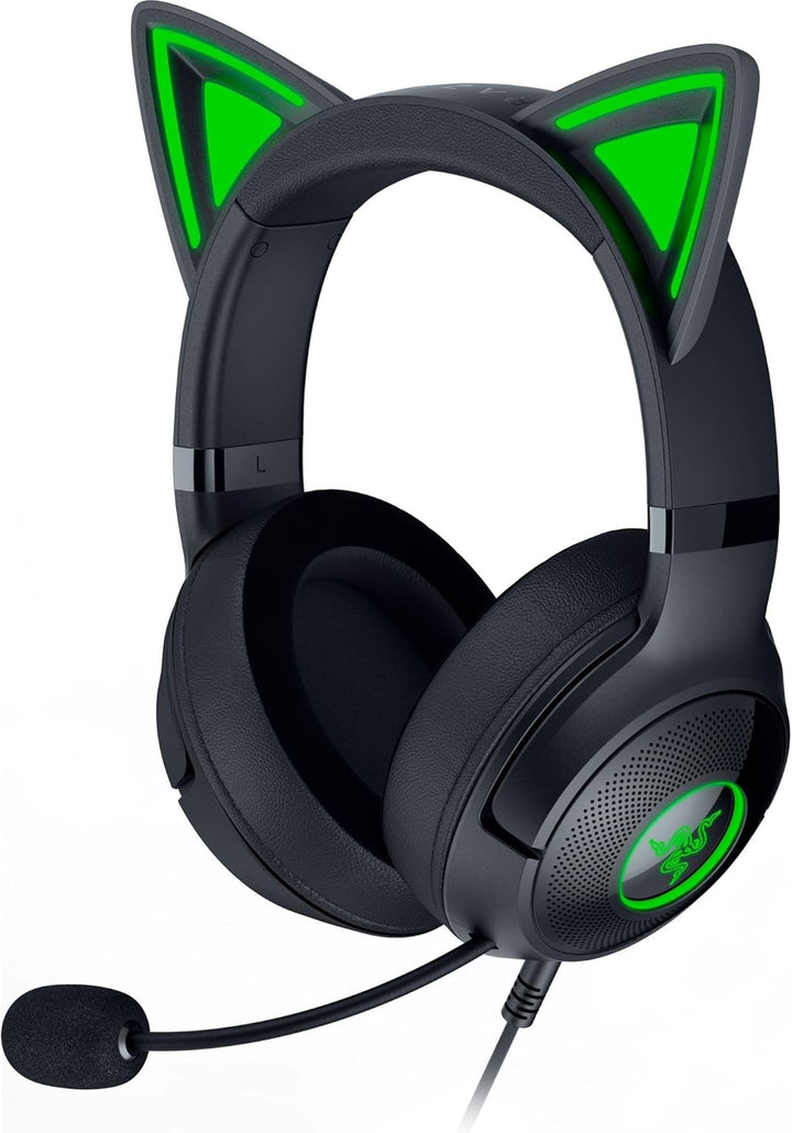 Razer Kraken Kitty V2 - Kabelgebundenes RGB-Headset mit Katzenohren (Reaktive Streaming-Beleuchtung,