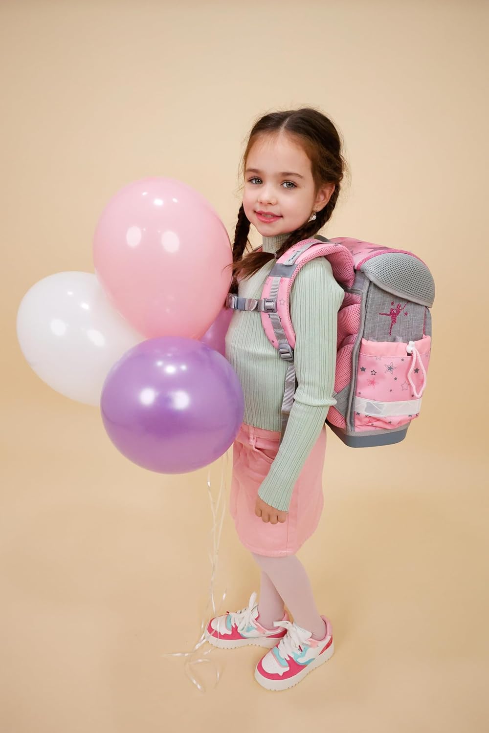 Belmil Classy Schulranzen Set 4 - teilig (403-13/AG/S) Ballet Light Pink, Ballet Light Pink