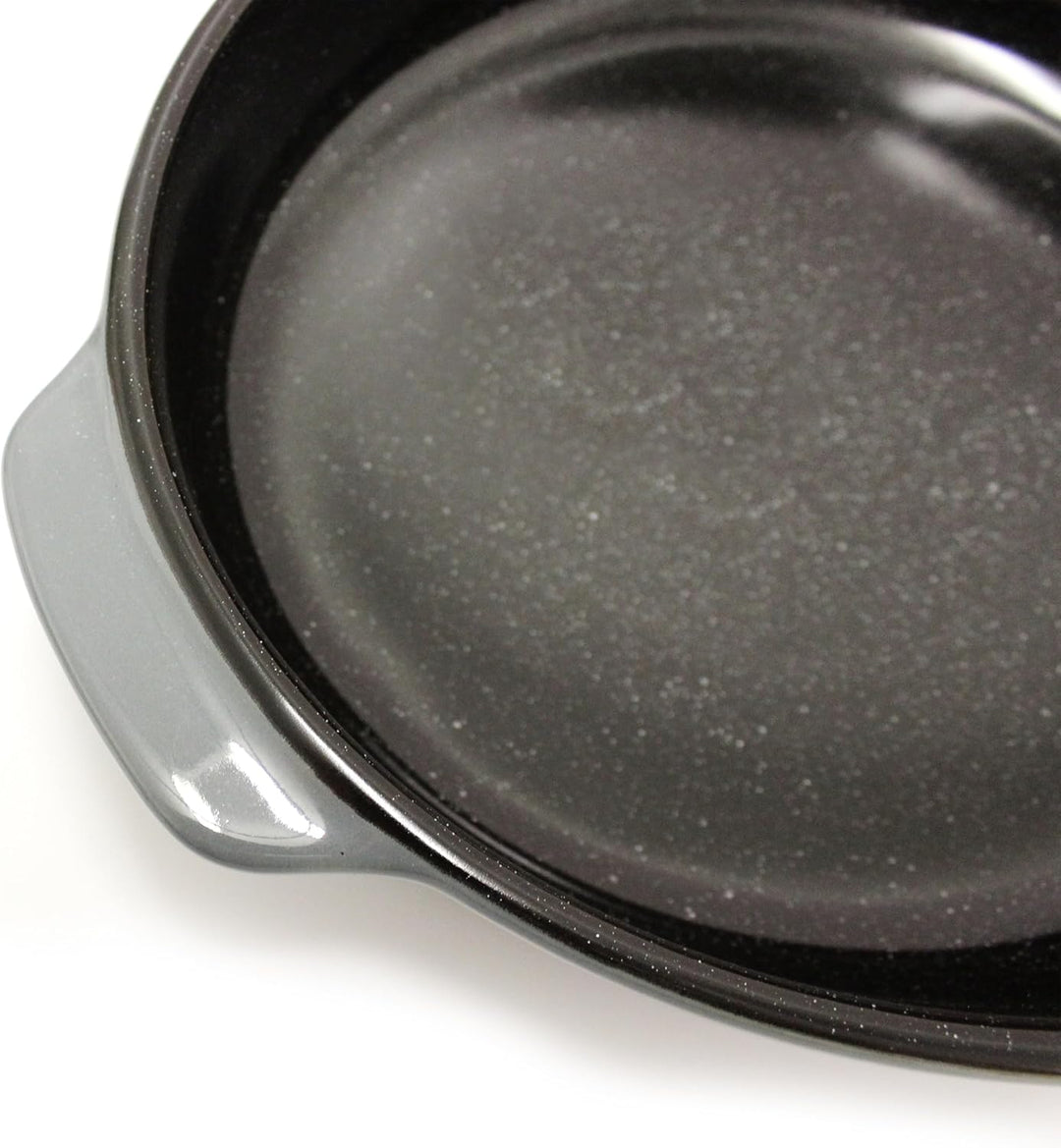 BergHoff Auflaufform rund klein (Backform aus Steingut, spülmaschinenfest, Grösse 19,5x19,5x5 cm, Fo