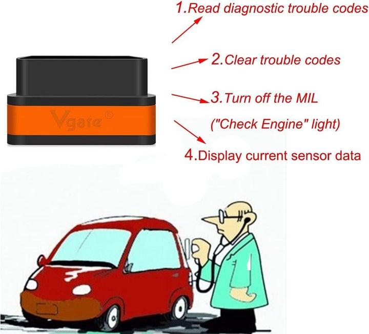 Vgate iCar 2 WiFi WLAN EOBD OBDII OBD 2 KFZ Auto Interface Diagnose Android iOS Windows