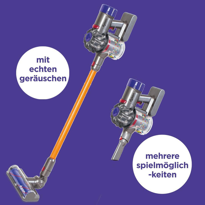 Casdon Dyson Kabelloser Staubsauger | Interaktiver Dyson Spielzeugstaubsauger für Kinder ab 3 Jahre