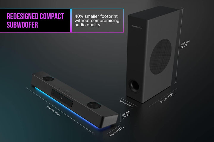CREATIVE Sound Blaster Katana V2X, 2.1 Soundbar, HDMI ARC, USB Audio, SXFI, Optical-In