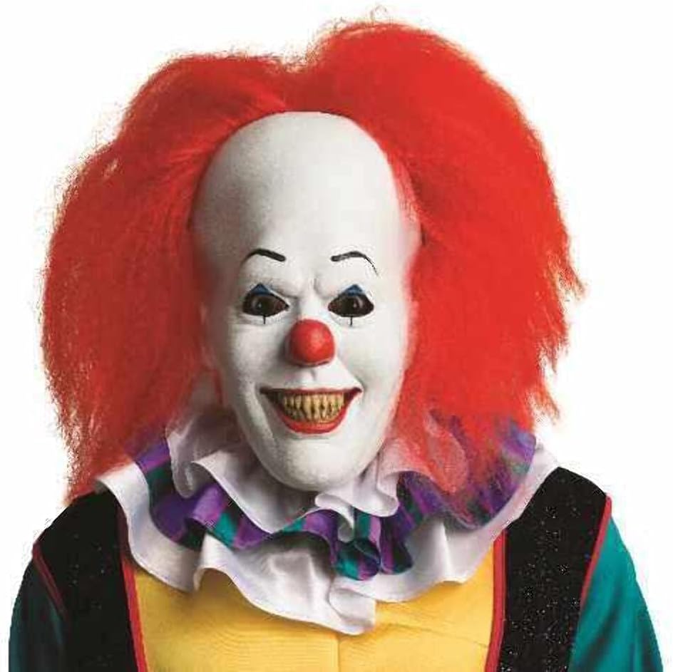 Rubie's Official 68544 Pennywise Deluxe-Maske mit Haaren aus dem Film ES, Clown, Einheitsgrösse Einh