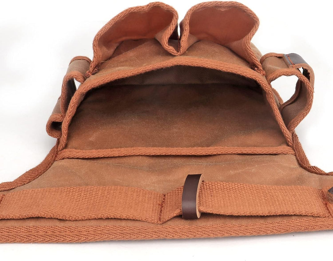 Tourbon Wachs-Segeltuch-Werkzeugtasche, Arbeitsschürze, Gürtel mit Hosenträgern