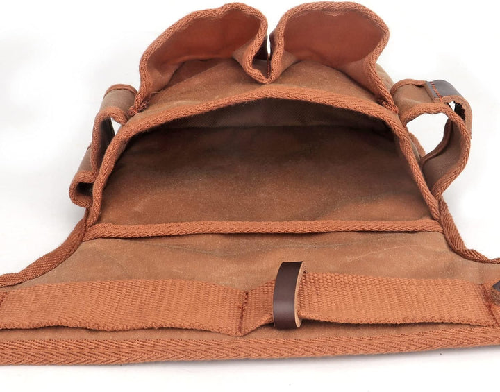 Tourbon Wachs-Segeltuch-Werkzeugtasche, Arbeitsschürze, Gürtel mit Hosenträgern