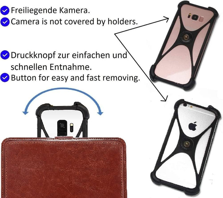 K-S-Trade Für Fairphone Fairphone 3 Hülle 360° Hülle Für Fairphone Fairphone 3 Braun Kunstleder Case