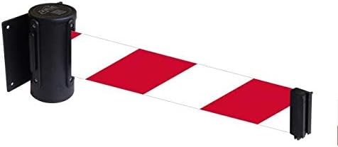 Flexibarrier Wandhalterung inkl. Absperrband (Economy) - 2.3m/4.5m (4.5m, Schwarz/Rot-Weiss) 4.5m Sc