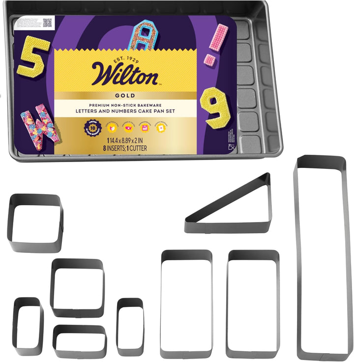 Wilton Countless Celebrations Zahlen- und Buchstaben- Kuchenform, antihaftbeschichtet, 36.5 x 22.5 x