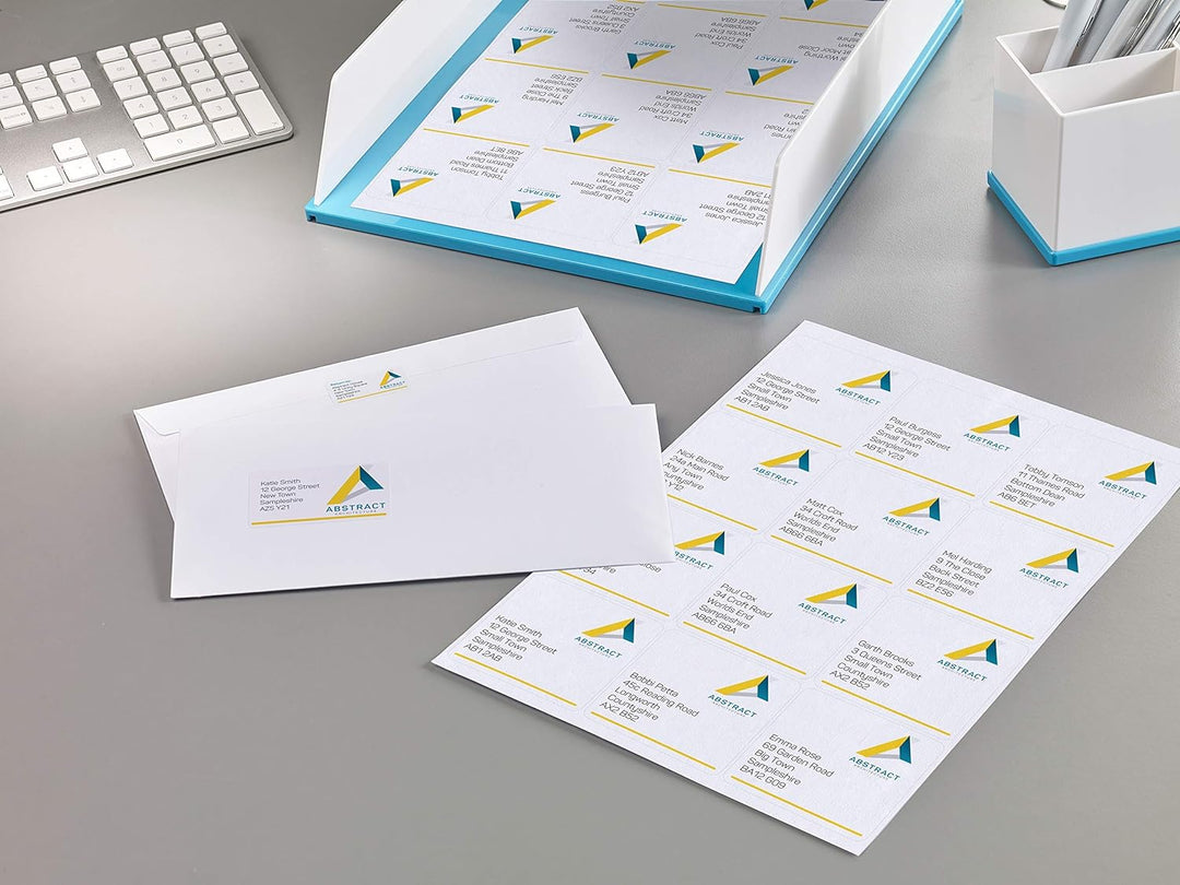 Avery Adressetiketten für Laserdrucker, ohne Papierstau, 12 pro Bogen 63,5x72mm weiss (3000 Etikette