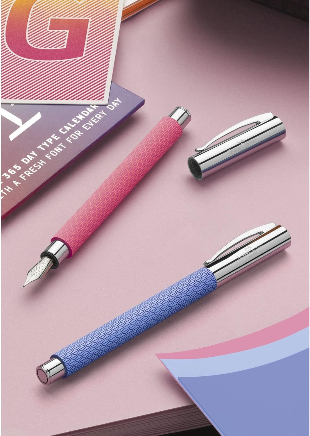 Faber-Castell Ambition OpArt 149690 Füllfederhalter, M, pink sunset, M