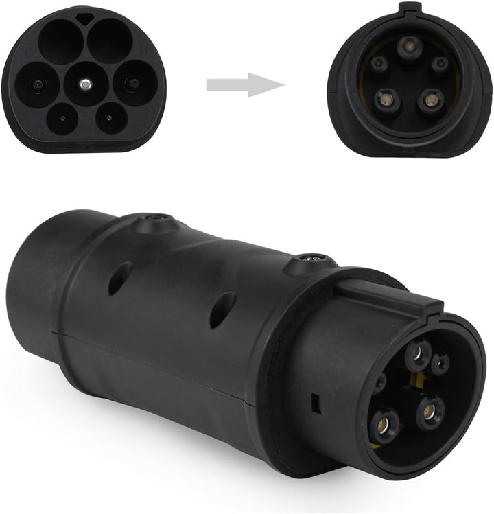 Opaltool EV Ladekabel Autoladegerät Adapter Typ 2 auf Typ 1, IEC 62196(Mennekes) auf SAE J1772 Autol