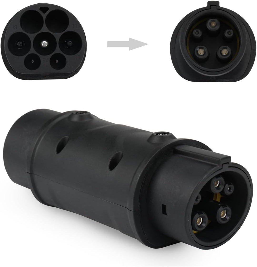 Opaltool EV Ladekabel Autoladegerät Adapter Typ 2 auf Typ 1, IEC 62196(Mennekes) auf SAE J1772 Autol