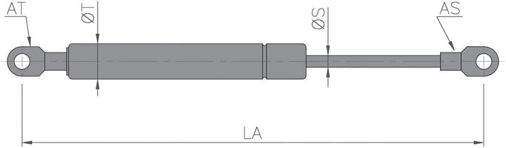 Cora 160633653 Gasfedern, Satz mit 2 Stück