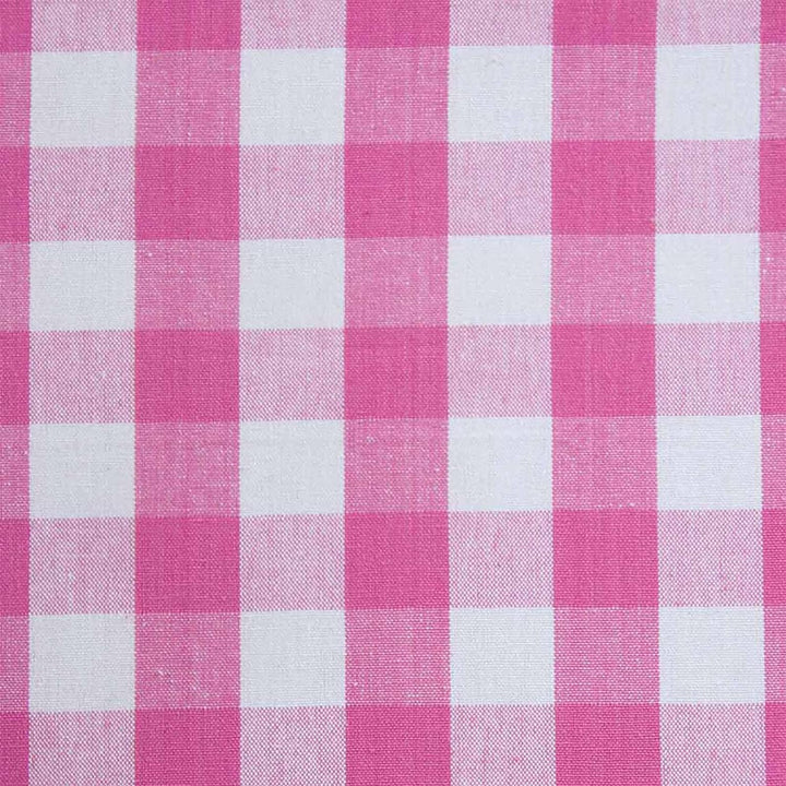 Homescapes blickdichter Ösenvorhang, pink-weiss Karierter Dekoschal mit traditionellem Karo-Muster i