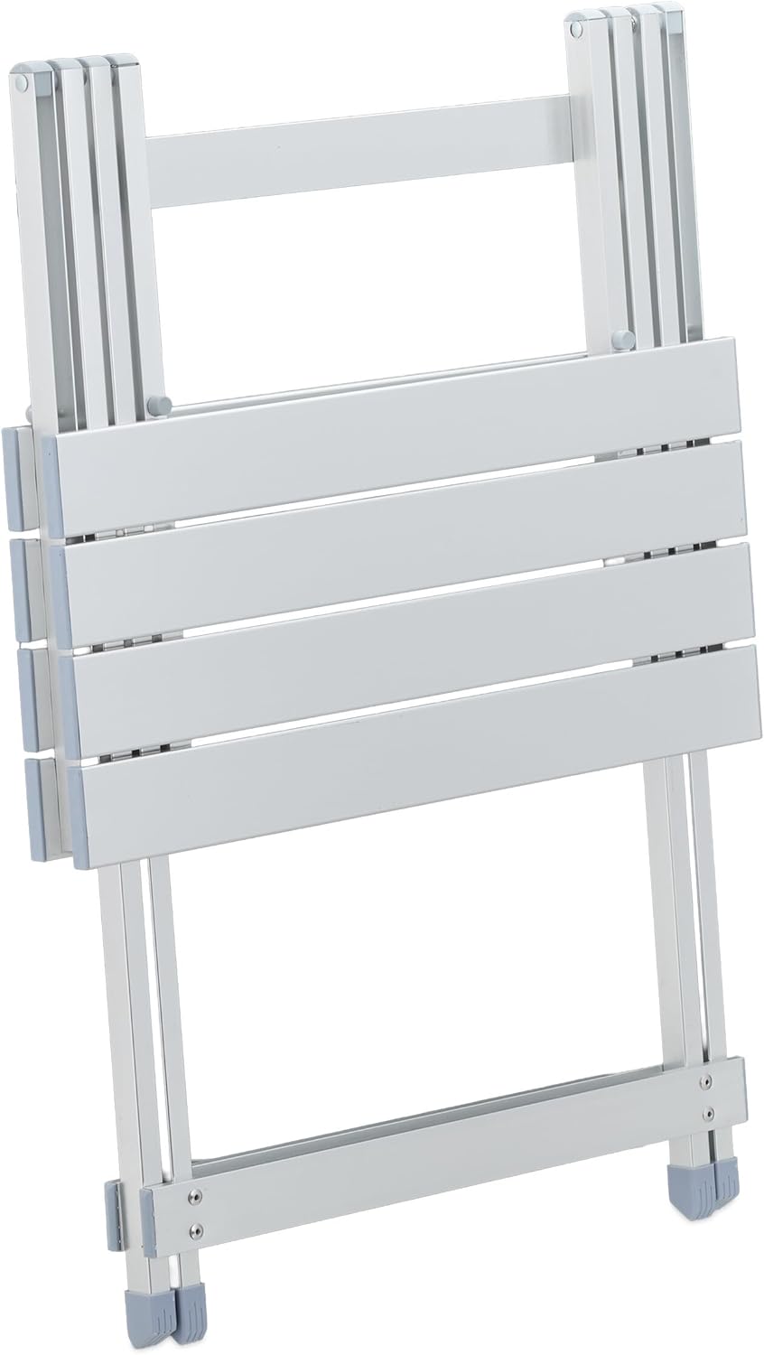 Relaxdays Klapptisch, wetterfest, Beistelltisch HBT: 61 x 49,5 x 47,5 cm für den Garten, robustes Al